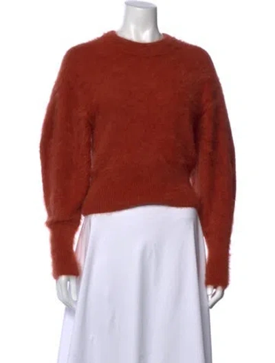 Pre-owned Ulla Johnson Angora Crew Neck Sweater In Red