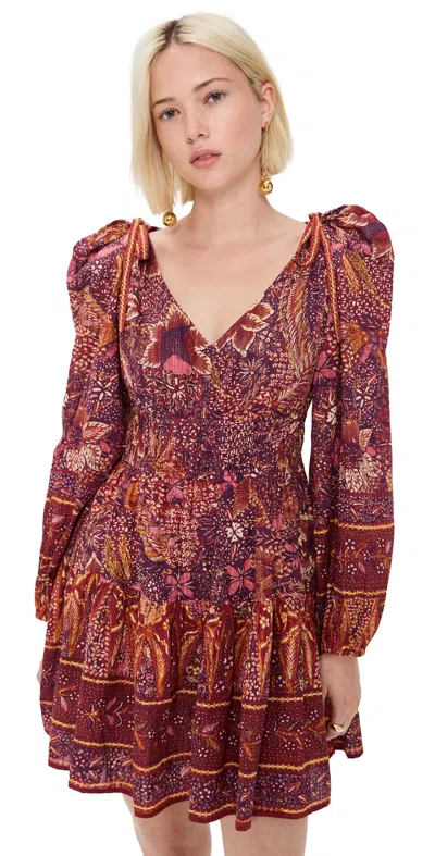 Ulla Johnson Abri Floral Cotton-blend Minidress In Poppy