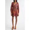 Ulla Johnson Anika Floral Print Long Sleeve Minidress In Multi