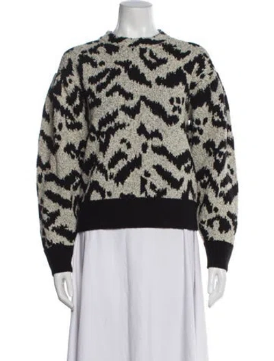 Pre-owned Ulla Johnson Animal Print Crew Neck Sweater