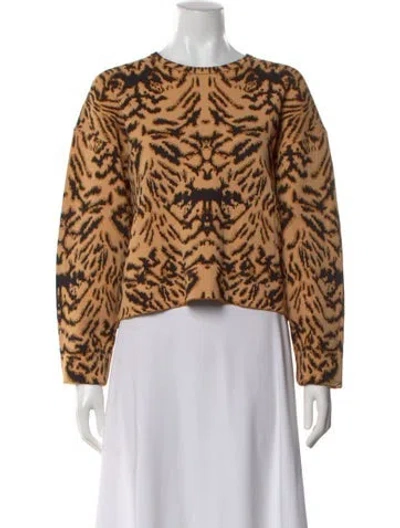 Pre-owned Ulla Johnson Animal Print Crew Neck Top W/ Tags In Brown
