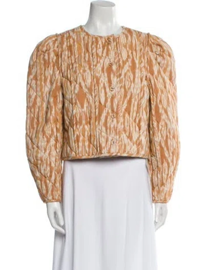 Pre-owned Ulla Johnson Animal Print Faux Fur Jacket In Neutral