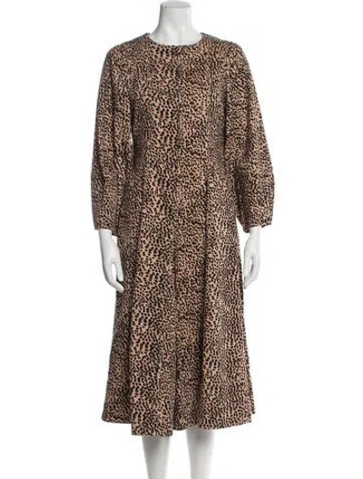 Pre-owned Ulla Johnson Animal Print Long Dress