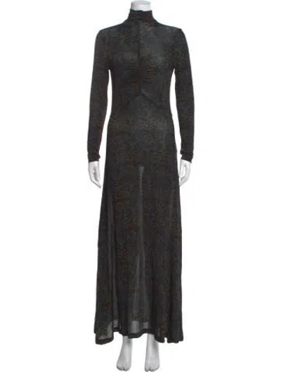Pre-owned Ulla Johnson Animal Print Long Dress W/ Tags In Multicolor