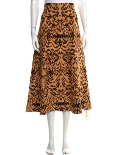 Pre-owned Ulla Johnson Animal Print Midi Length Skirt W/ Tags