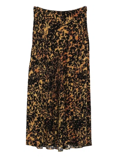 ULLA JOHNSON ANIMAL-PRINT MIDI SKIRT