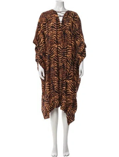 Pre-owned Ulla Johnson Animal Print Pajamas In Multi