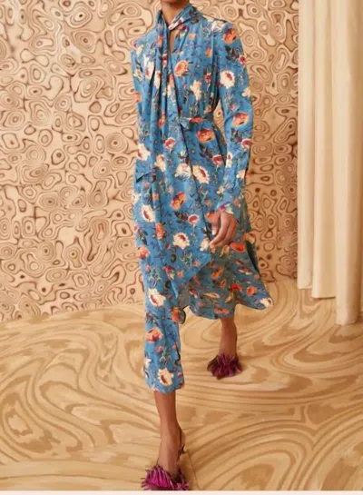 Ulla Johnson Anisa Midi Dress In Bluette In Multi