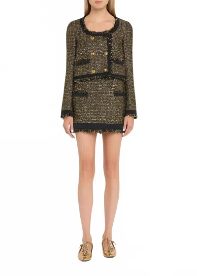 Ulla Johnson Anisa Tweed U-neck Jacket In Tapestry In Multi