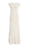 Ulla Johnson Anita Crocheted Cotton Silk Maxi Dress In White