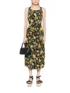 Ulla Johnson Annabeth Pleated Button Front Silk Maxi Dress In Multi