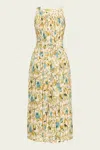 Ulla Johnson Annabeth Belted Pleated Floral-print Silk Crepe De Chine Midi Dress