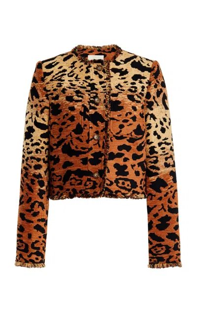 Ulla Johnson Annais Animal-jacquard Jacket In Animal