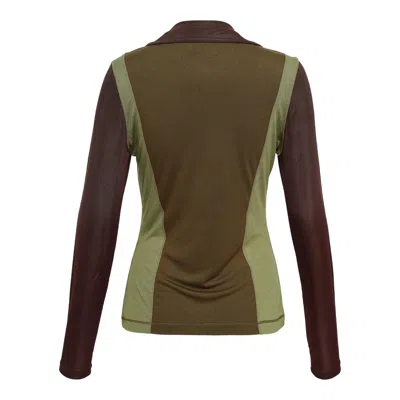 Ulla Johnson Annete Jersey Long Sleevetop In Green