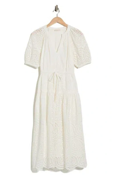 Ulla Johnson Annetta Puff Sleeve Midi Dress In White