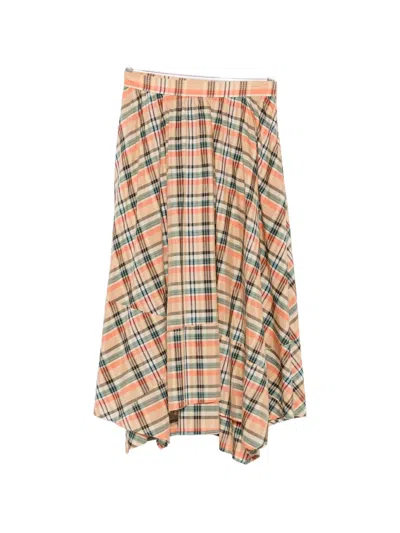 Ulla Johnson Annette Plaid-pattern Midi Skirt In Brown