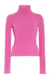 Ulla Johnson Annika Ribbed-knit Cashmere Top In Multi