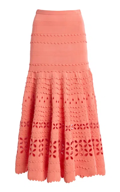 Ulla Johnson Annisa Cutout Midi Skirt In Pink