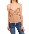 Ulla Johnson Anthia Knit Cami Top In Camel Melange In Multi
