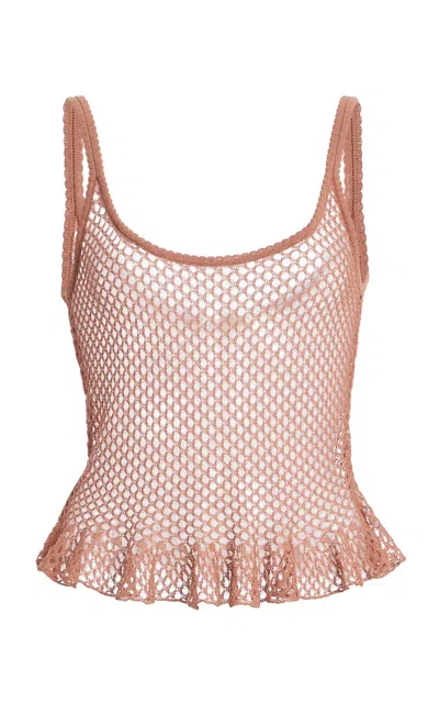 Ulla Johnson Anya Mesh Tank Top In Multi