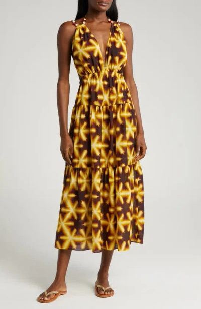 Ulla Johnson Aralyn Tie Dye Cover-up Dress In Amber