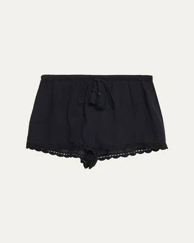 Ulla Johnson Aran Coverup Shorts In Black