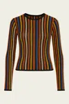 Ulla Johnson Ardith Knit Long Sleeve Top In Zoisite In Multi