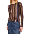 Ulla Johnson Ardith Knit Long Sleeve Top In Zoisite In Multi