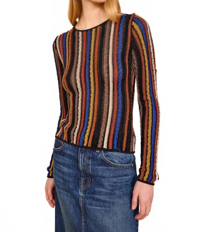ULLA JOHNSON ARDITH KNIT LONG SLEEVE TOP IN ZOISITE