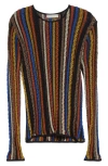 Ulla Johnson Ardith Long Sleeve Knit Top In Multi