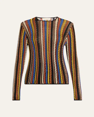 Ulla Johnson Ardith Long-sleeve Lace Knit Top