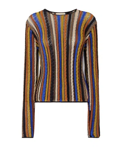 Ulla Johnson Ardith Striped Textured-knit Sweater In Multi