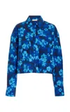 Ulla Johnson Aria Printed Cotton Shirt In Blue