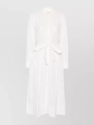 Ulla Johnson Ariane Dress With Belted Waist And Front Slit In White