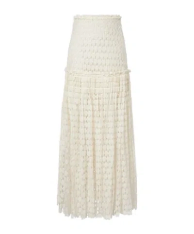 Ulla Johnson Aris Cotton-blend Lace Maxi Skirt In White