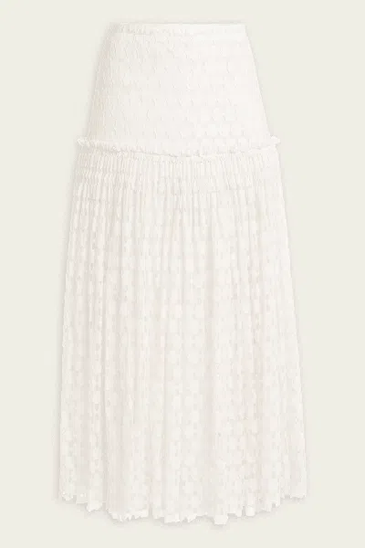 Ulla Johnson Aris Lace Maxi Skirt In Chalk In Multi