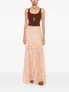 Ulla Johnson Aris Lace Maxi Skirt In Pink