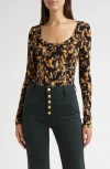 Ulla Johnson Aris Long Sleeve Knit Top In Multi