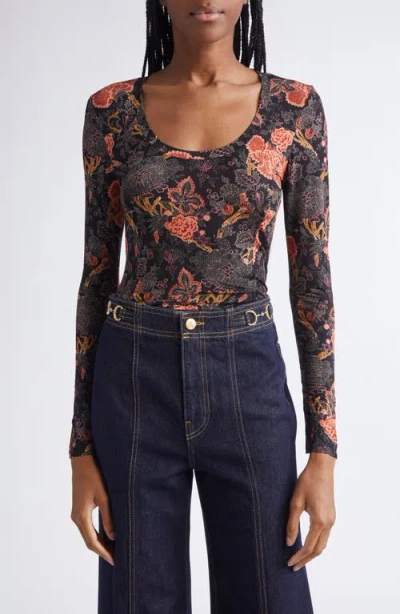 Ulla Johnson Aris Long Sleeve Knit Top In Multi
