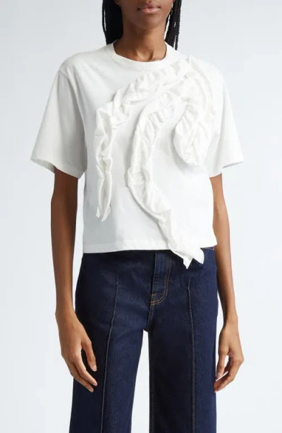 Ulla Johnson Aris Ruffle Cotton Top In Pristine