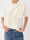 Ulla Johnson Aris Ruffled Cotton-jersey Top In Multi