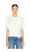 Ulla Johnson Aris Ruffled Cotton-jersey Top In Ivory