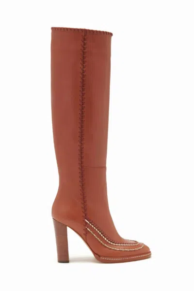 Ulla Johnson Arlette Knee High Boot In Mahogany Brown