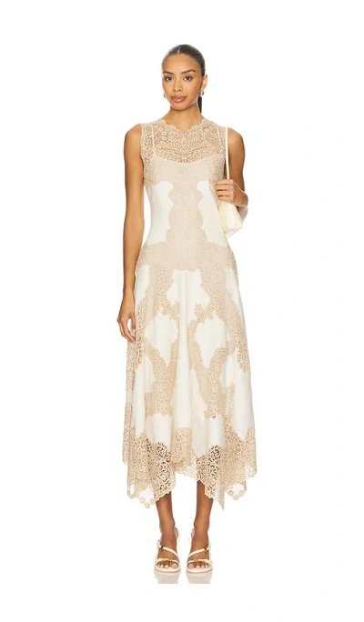 Ulla Johnson Arlette Sleeveless Handkerchief Dress In Brown