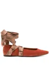 Ulla Johnson Arlo Velvet Ballerina Shoes In Brown