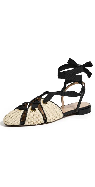 Ulla Johnson Artemis Eyelet Flat Sandals Natural