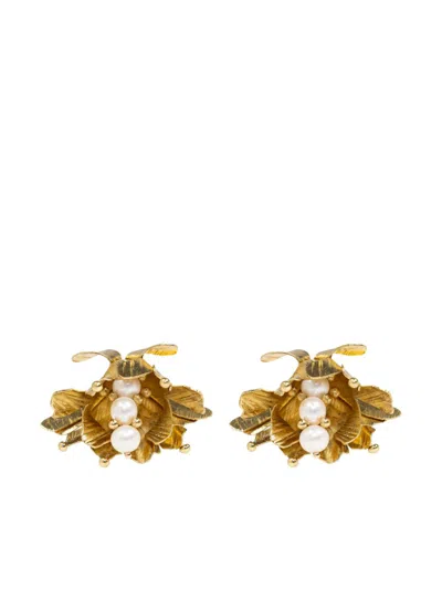 Ulla Johnson Rear Hanging Earrings In Yellow