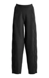 Ulla Johnson Asher Scalloped Milano Tailored Knit Trouser In Black