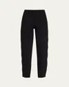 Ulla Johnson Asher Scalloped Straight-leg Pants In Noir