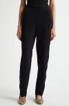 Ulla Johnson Asher Scalloped Straight-leg Pants In Noir